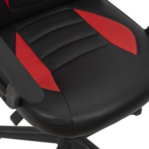 Chaises HOME DECO FACTORY HD6725 en Bois d’ingénierie Noir/Rouge, L57 H91/103 cm