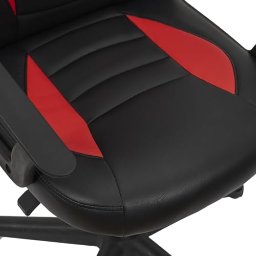 Chaises HOME DECO FACTORY HD6725 en Bois d’ingénierie Noir/Rouge, L57 H91/103 cm