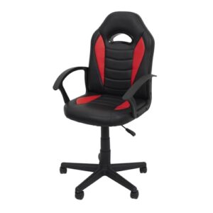 Chaises HOME DECO FACTORY HD6725 en Bois d’ingénierie Noir/Rouge, L57 H91/103 cm