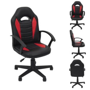 Chaises HOME DECO FACTORY HD6725 en Bois d’ingénierie Noir/Rouge, L57 H91/103 cm