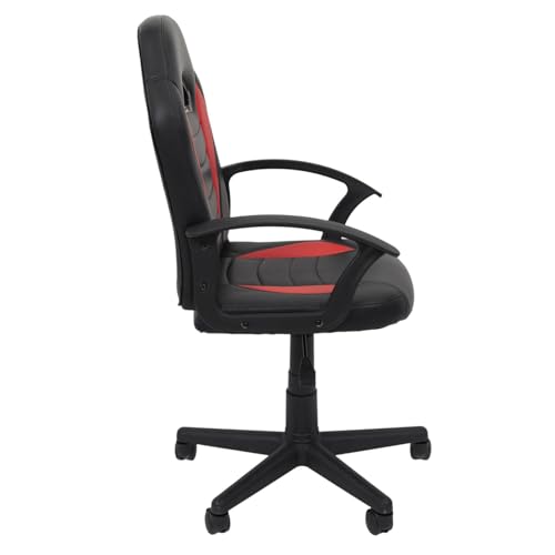 Chaises HOME DECO FACTORY HD6725 en Bois d’ingénierie Noir/Rouge, L57 H91/103 cm