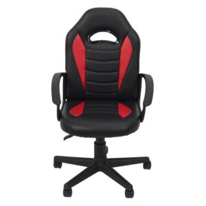 Chaises HOME DECO FACTORY HD6725 en Bois d’ingénierie Noir/Rouge, L57 H91/103 cm