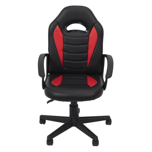 Chaises HOME DECO FACTORY HD6725 en Bois d’ingénierie Noir/Rouge, L57 H91/103 cm