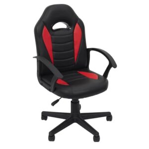 Chaises HOME DECO FACTORY HD6725 en Bois d’ingénierie Noir/Rouge, L57 H91/103 cm
