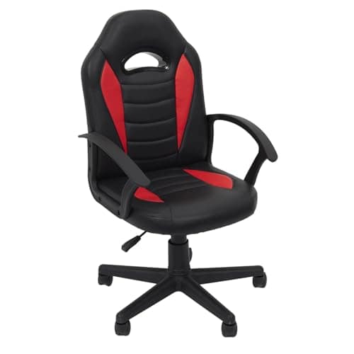 Chaises HOME DECO FACTORY HD6725 en Bois d’ingénierie Noir/Rouge, L57 H91/103 cm