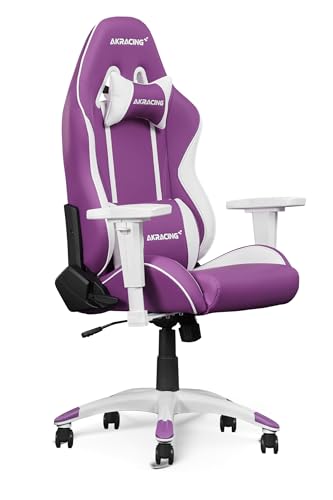 AKRacing California Siège de Jeu PC Simili Cuir Violet et Blanc