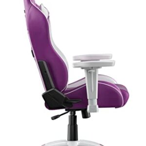 AKRacing California Siège de Jeu PC Simili Cuir Violet et Blanc