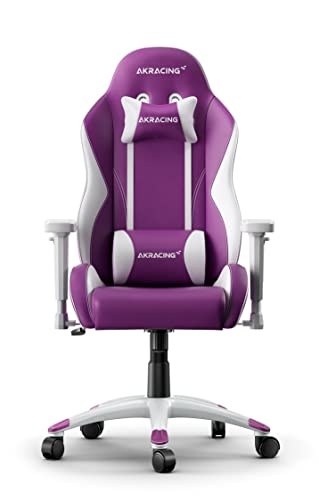 AKRacing California Siège de Jeu PC Simili Cuir Violet et Blanc