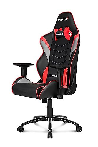 AKRacing LX Plus : Siège de Jeu PC Noir et Rouge Capitonné