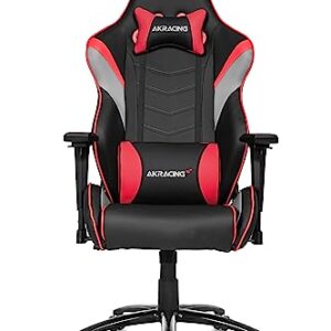 AKRacing LX Plus : Siège de Jeu PC Noir et Rouge Capitonné