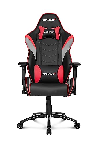 AKRacing LX Plus : Siège de Jeu PC Noir et Rouge Capitonné