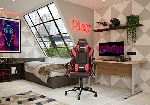 AKRacing LX Plus : Siège de Jeu PC Noir et Rouge Capitonné