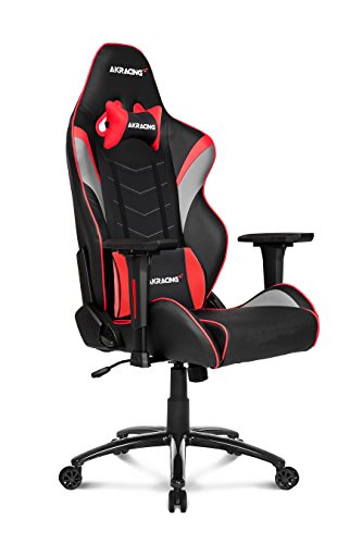 AKRacing LX Plus : Siège de Jeu PC Noir et Rouge Capitonné