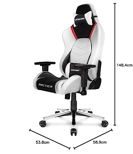 AKRacing Masters Série Premium AK-Premium-Arctica : Siège Gaming Taille Unique