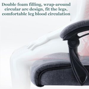 AviiSo Fauteuil Gamer avec Repose-Pieds et Dossier Réglable en Cuir Gris