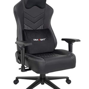 Siège Gamer ORAXEAT MX850 – Coussin Tête et Lombaire, Réglable Noir/Blanc