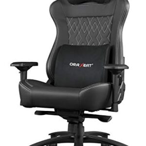 ORAXEAT Siège Gamer XL800 avec Coussins Mémoire Forme – Noir/Blanc