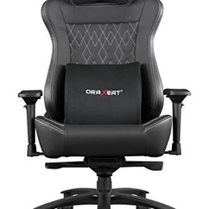 ORAXEAT Siège Gamer XL800 avec Coussins Mémoire Forme – Noir/Blanc