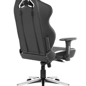 Chaise de Jeu AKRacing Master Max en Cuir PU Noir/Blanc, Garantie 5 Ans