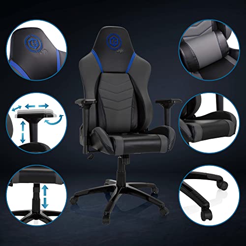 Fauteuil Gamer HJH OFFICE 729428 GAMEBREAKER POLARYS Simili-Cuir Gris/Bleu