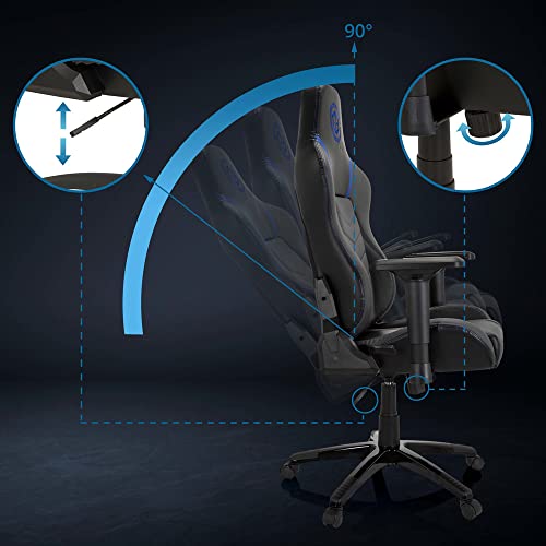Fauteuil Gamer HJH OFFICE 729428 GAMEBREAKER POLARYS Simili-Cuir Gris/Bleu