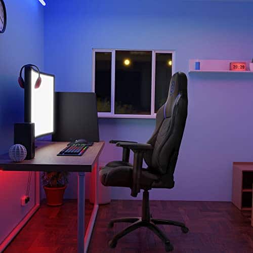 Fauteuil Gamer HJH OFFICE 729428 GAMEBREAKER POLARYS Simili-Cuir Gris/Bleu