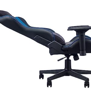 Chaise Gaming Predator avec Coussin Lombaire, Accoudoirs Réglables, Noir/Bleu