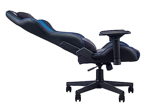 Chaise Gaming Predator avec Coussin Lombaire, Accoudoirs Réglables, Noir/Bleu