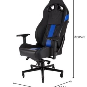 T2 Road Warrior – Fauteuil Gaming Ergonomique Noir/Bleu, Accoudoirs 4D, Confort Optimal
