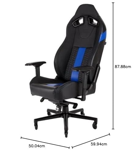 T2 Road Warrior – Fauteuil Gaming Ergonomique Noir/Bleu, Accoudoirs 4D, Confort Optimal