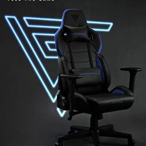 Chaise de Gaming SENSE7 Sentinel en Similicuir Noir/Bleu, Taille Extra