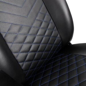 noblechairs ICON – Chaise de Gaming et de Bureau Noir/Bleu en Cuir PU