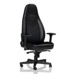 noblechairs ICON - Chaise de Gaming et de Bureau Noir/Bleu en Cuir PU