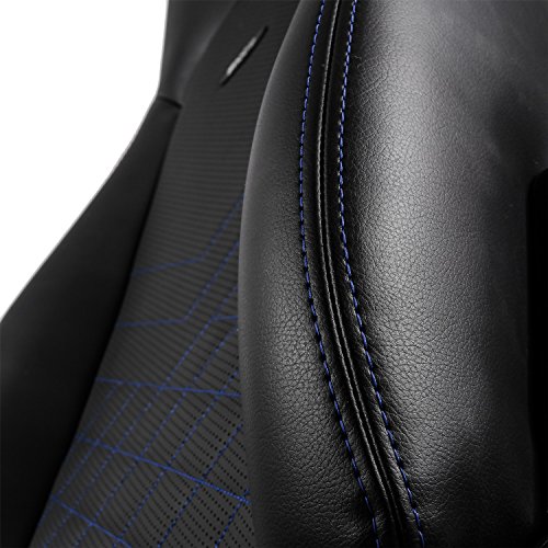 noblechairs ICON – Chaise de Gaming et de Bureau Noir/Bleu en Cuir PU