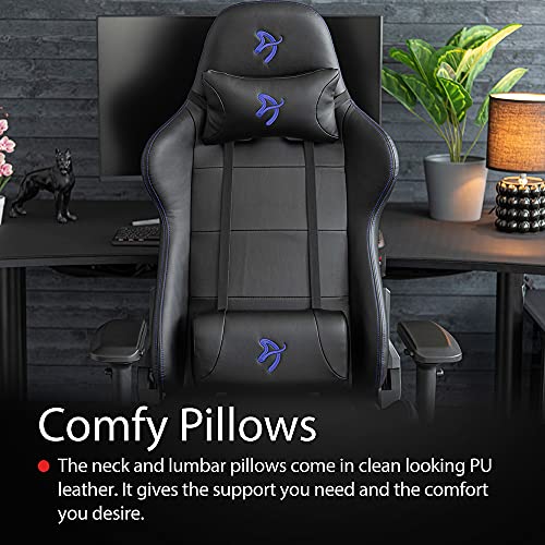 Fauteuil Gamer Arozzi Verona Signature PU Noir/Bleu pour Confort Optimal