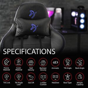 Fauteuil Gamer Arozzi Verona Signature PU Noir/Bleu pour Confort Optimal