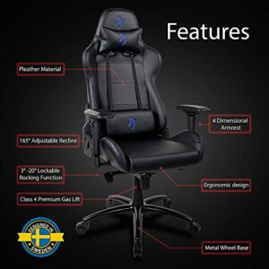 Fauteuil Gamer Arozzi Verona Signature PU Noir/Bleu pour Confort Optimal