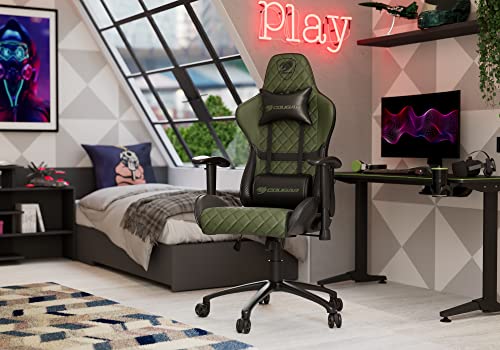 COUGAR Gaming Armor One X : Fauteuil Gamer Simili Cuir Vert Large