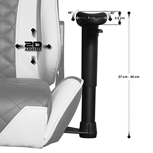 Chaise Gamer EMPIRE GAMING Racing 700 – Dossier Inclinable, Accoudoirs 2D