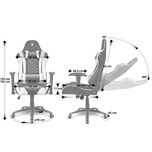 Chaise Gamer EMPIRE GAMING Racing 700 – Dossier Inclinable, Accoudoirs 2D