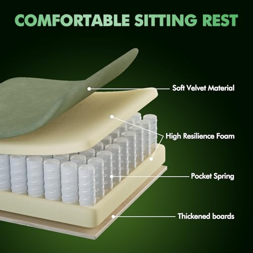 Chaise Gamer Ergonomique Soontrans avec Massage et Repose-Pieds, Vert