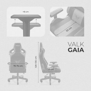 Chaise Gamer Ergonomique VALK Gaia – Aqua Menthe, Accoudoirs 4D, Inclinable