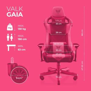 Chaise Gamer Ergonomique VALK Gaia – Aqua Menthe, Accoudoirs 4D, Inclinable