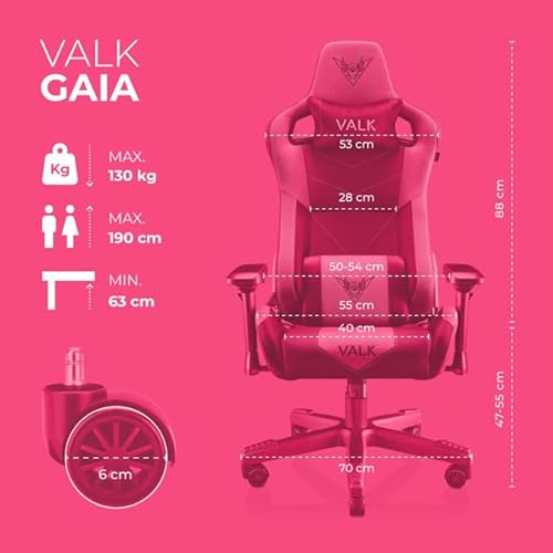 Chaise Gamer Ergonomique VALK Gaia – Aqua Menthe, Accoudoirs 4D, Inclinable