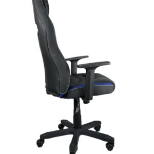 Chaise Gamer KAYELLES Ergonomique Simili Cuir Noir Bleu, Réglable & Pivotante