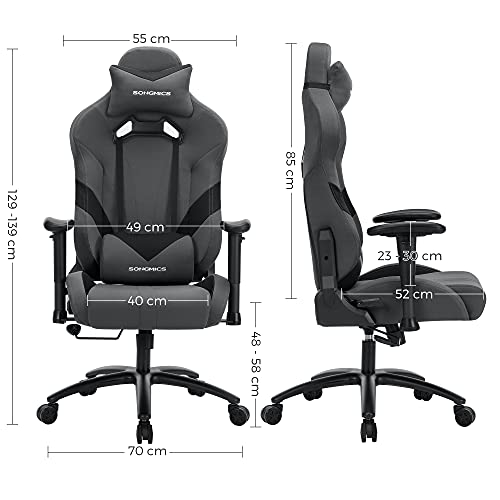 Chaise Gamer Songmics RCG13G – Fauteuil de Bureau Réglable pour Ordinateur