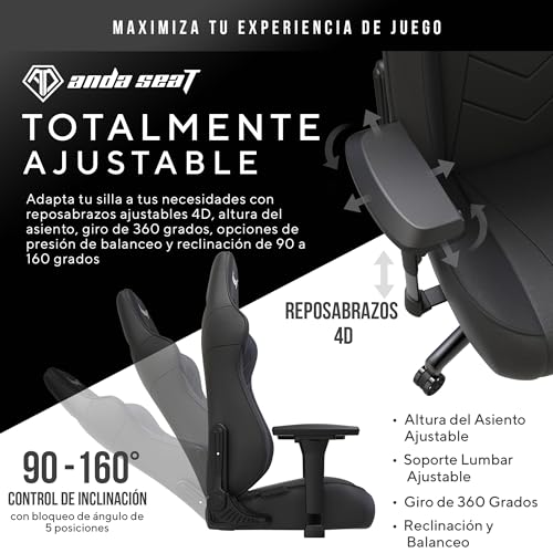 Chaise Gaming Anda Seat Dark Demon Dragon en Cuir Noir – Ergonomique 4D