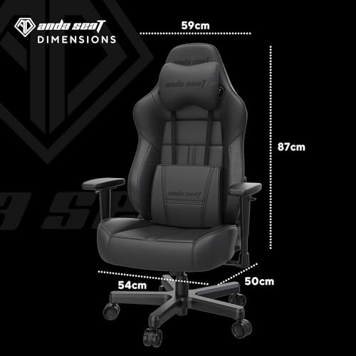 Chaise Gaming Anda Seat Dark Demon Dragon en Cuir Noir – Ergonomique 4D