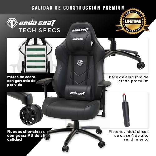 Chaise Gaming Anda Seat Dark Demon Dragon en Cuir Noir – Ergonomique 4D
