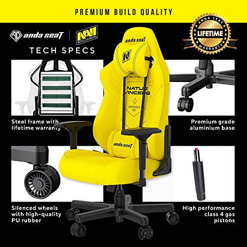 Chaise Gaming Anda Seat Navi Esports – Fauteuil Ergonomique Noir avec Coussins
